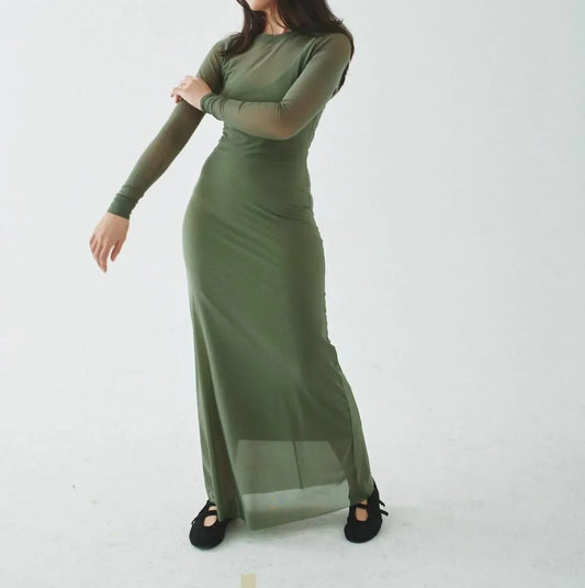 T.W.I.N. That’s What I Need - Mesh Maxi Dress - Rack Hunt