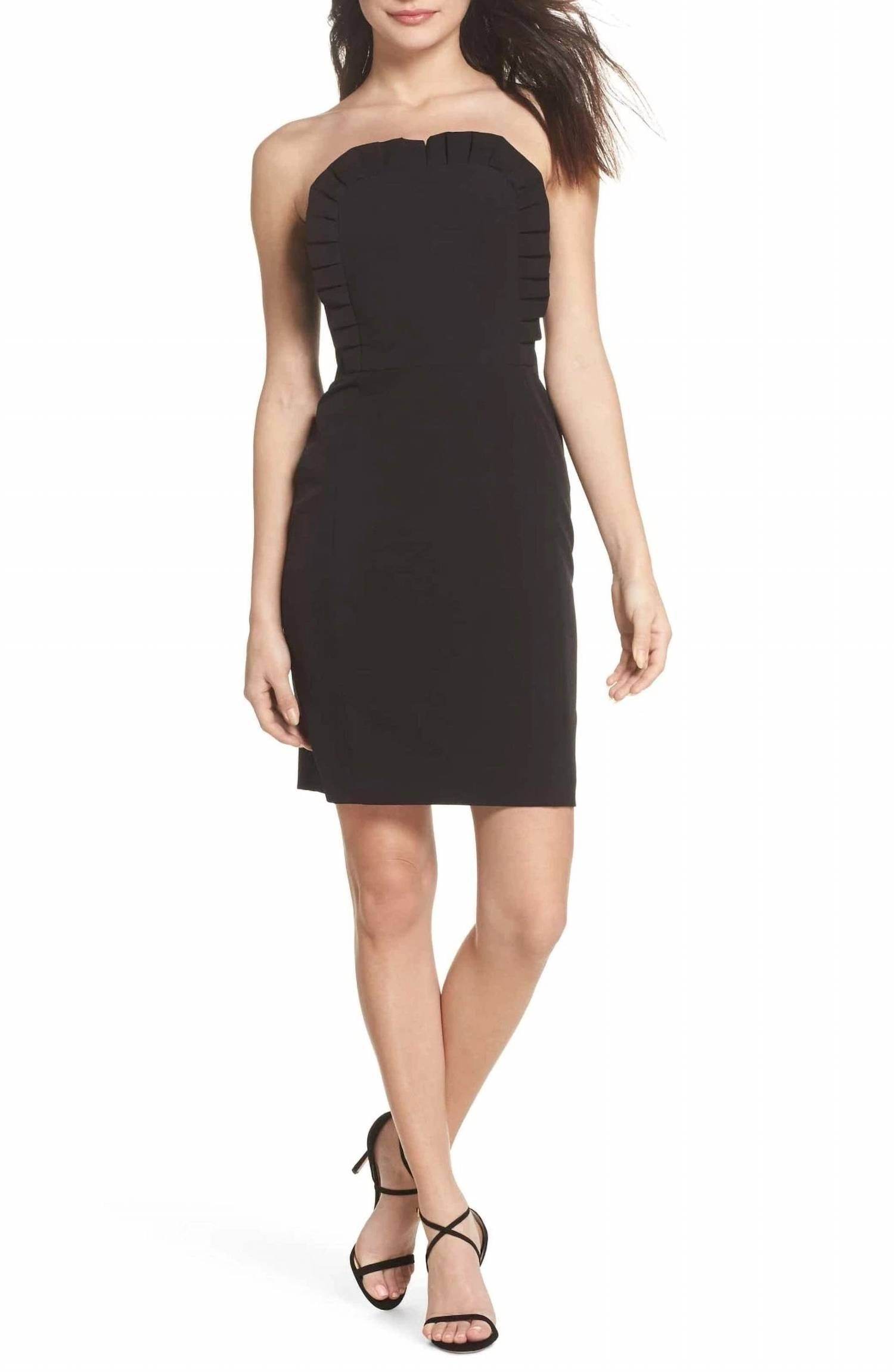 Clover and Sloane - Strapless Ruffle Apron Cocktail Dress - Rack Hunt