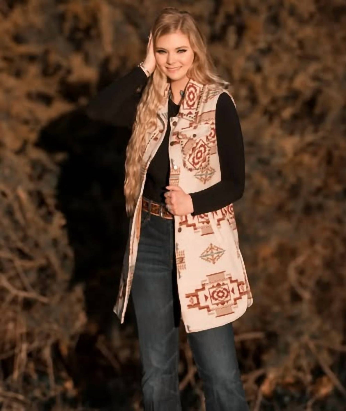 Long Aztec Vest