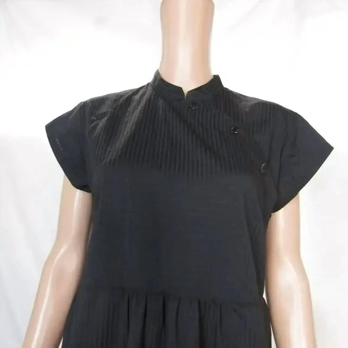 BITTE KAI RAND - Women's Asymmetric Button Short Sleeve Dress - Rack Hunt