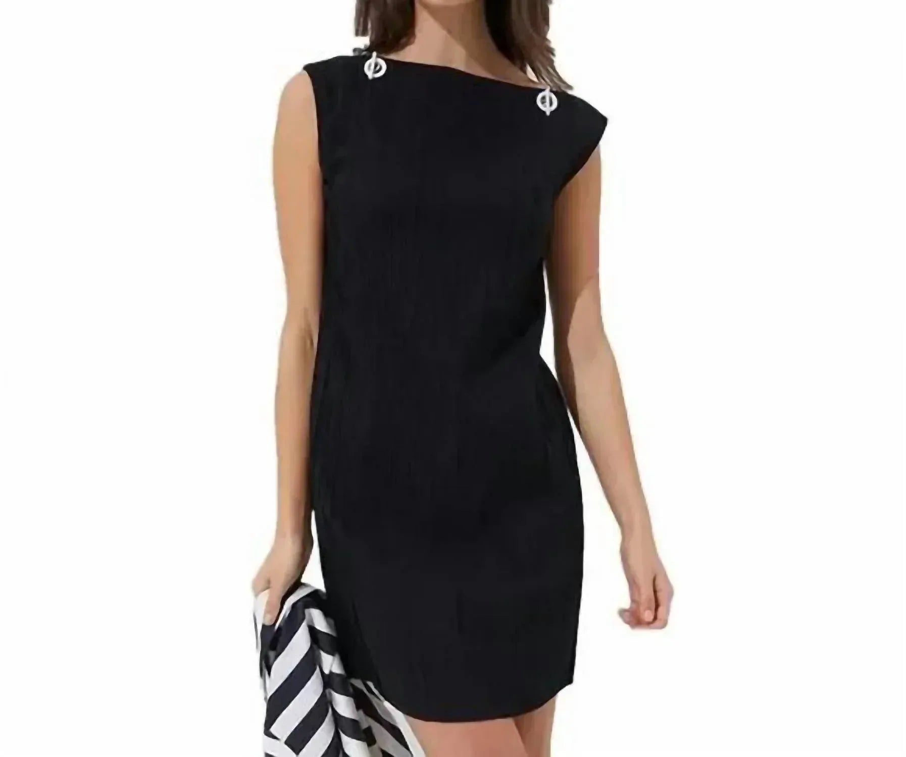 Etcetera - Nautical Plisse Jacquard T-shirt Dress - Rack Hunt