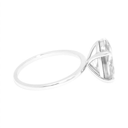 Allyanna Gifts - Women's Solitaire Oval Moissanite Ring - Rack Hunt