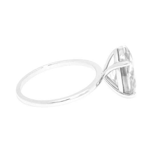 Allyanna Gifts - Women's Solitaire Oval Moissanite Ring - Rack Hunt