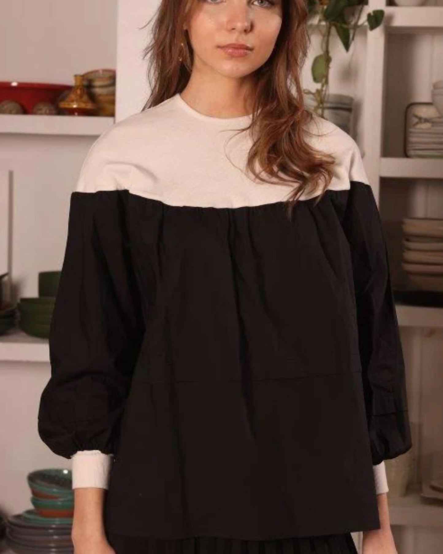 Cotton And Rib Top
