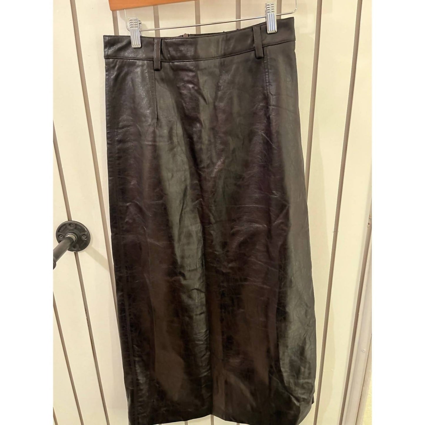 Women's Faux Leather Midi Skirt