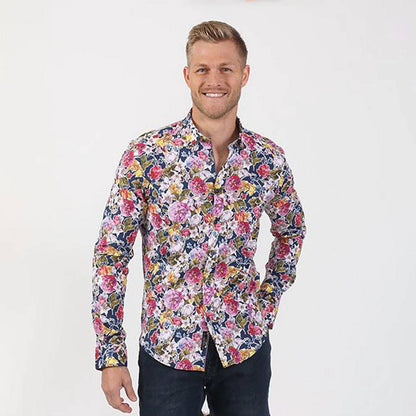 Garden Print Button Down Shirt