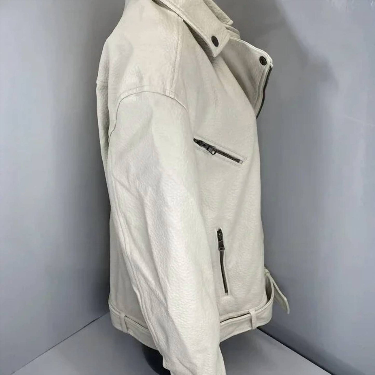 Women's Vegan Faux Leather Moto Jacket