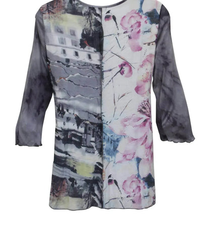 LV Collection - Women's Floral & Ruffle Tunic - Rack Hunt
