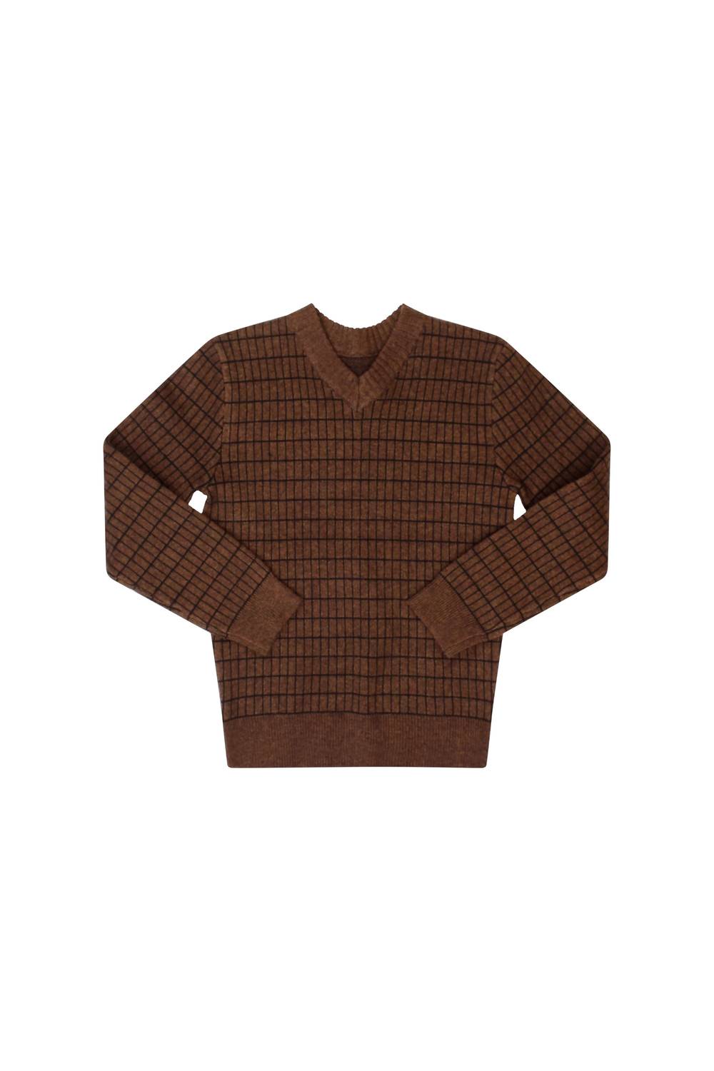 Boys Grid Sweater