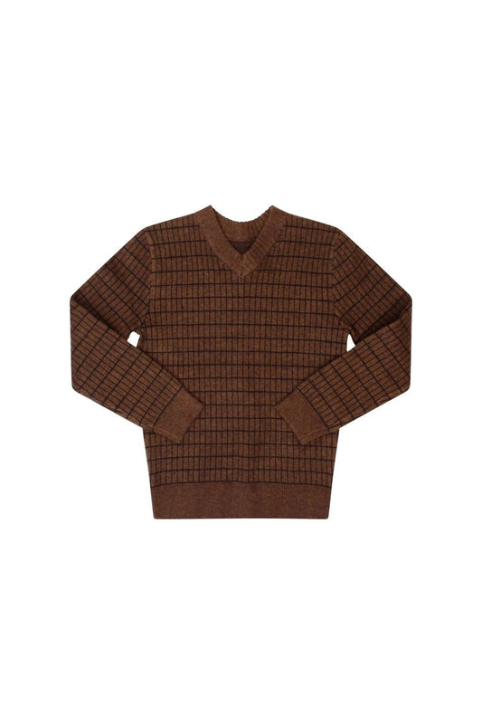 Boys Grid Sweater
