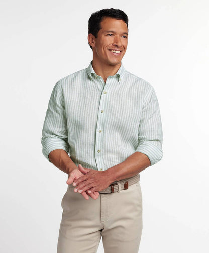 Linen Stripe Sport Shirt