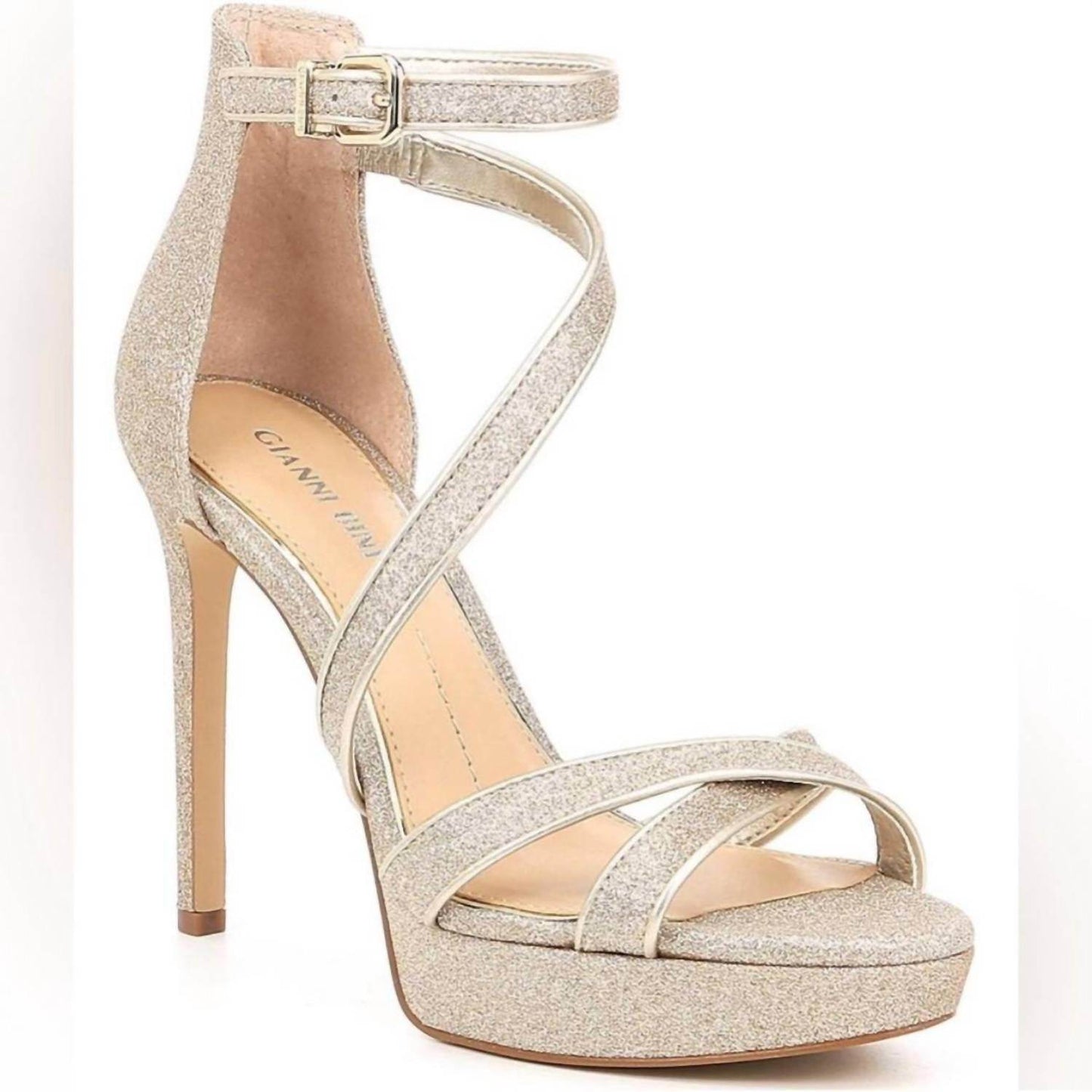 Gianni Bini - Women's Corielle Glitter Ankle Strap Platform Sandals - Rack Hunt -