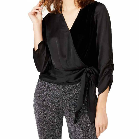 Velvet Wrap Top