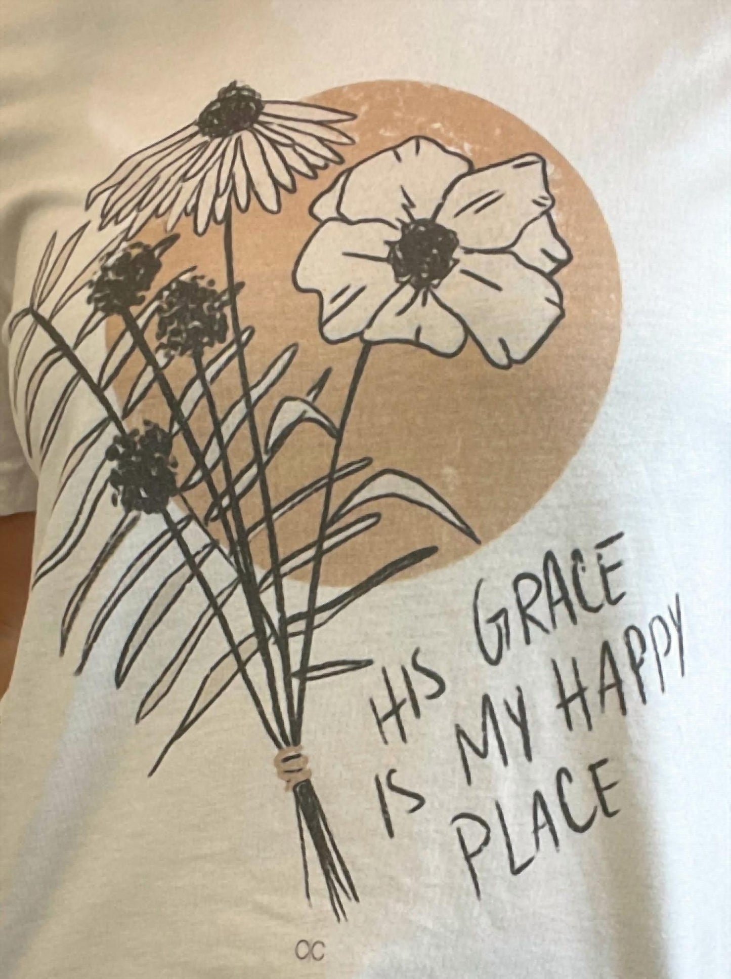 His Grace Is My Happy Place Tee - Plus