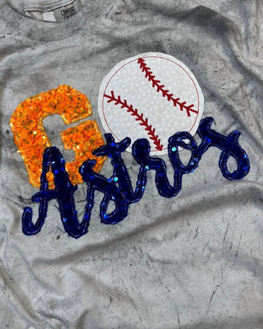 Women's Go Astros Sequin Tee