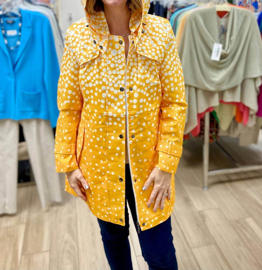Oopera - Dots Hooded Long Sleeve Rain Jacket - Rack Hunt -