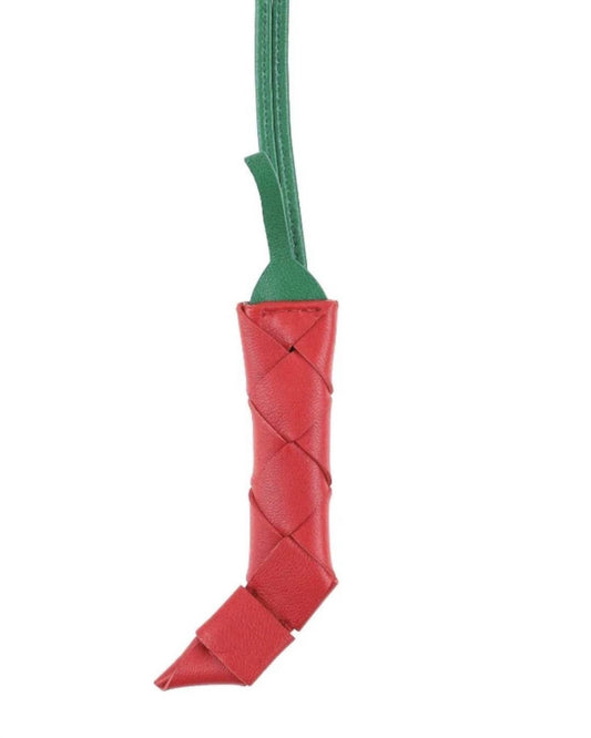 Unisex Pepper Intrecciato Nappa Leather Keyring