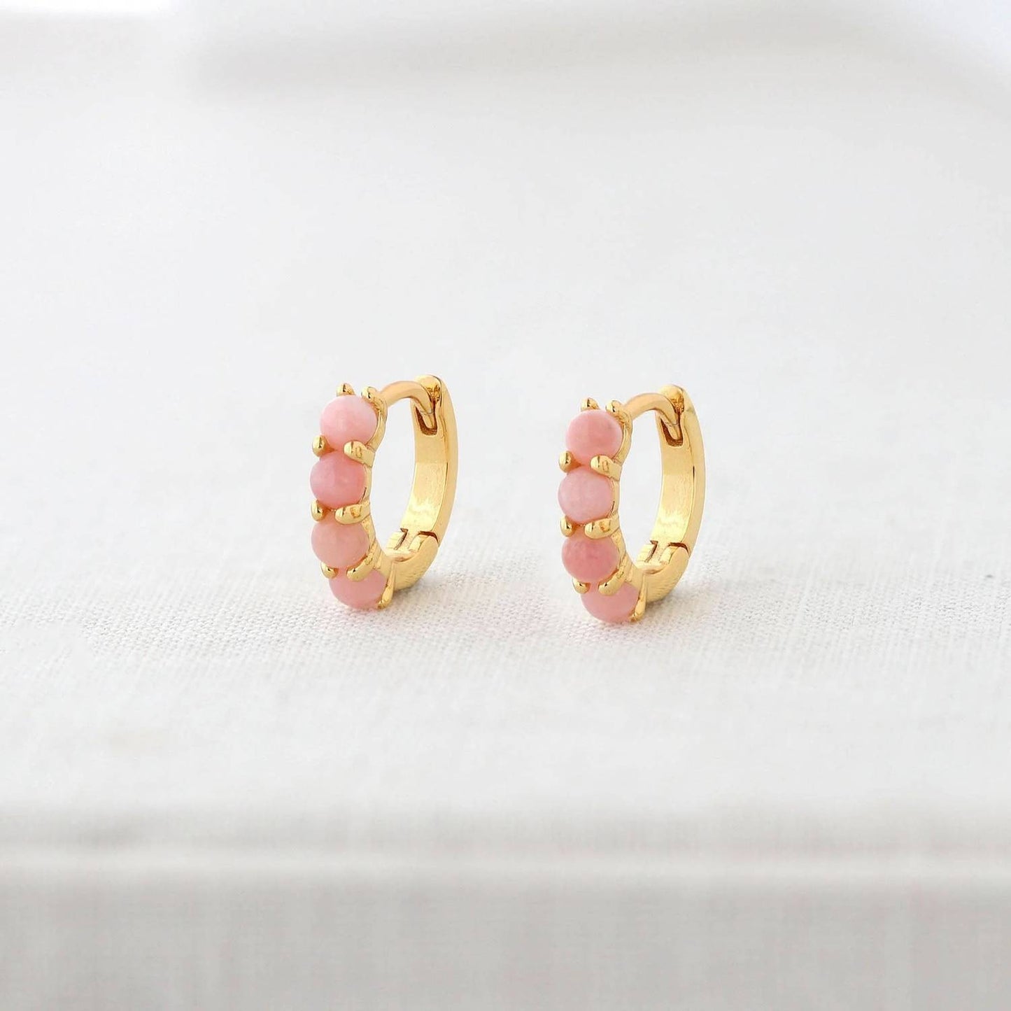 Women's Opal Huggie Hoop Earrings