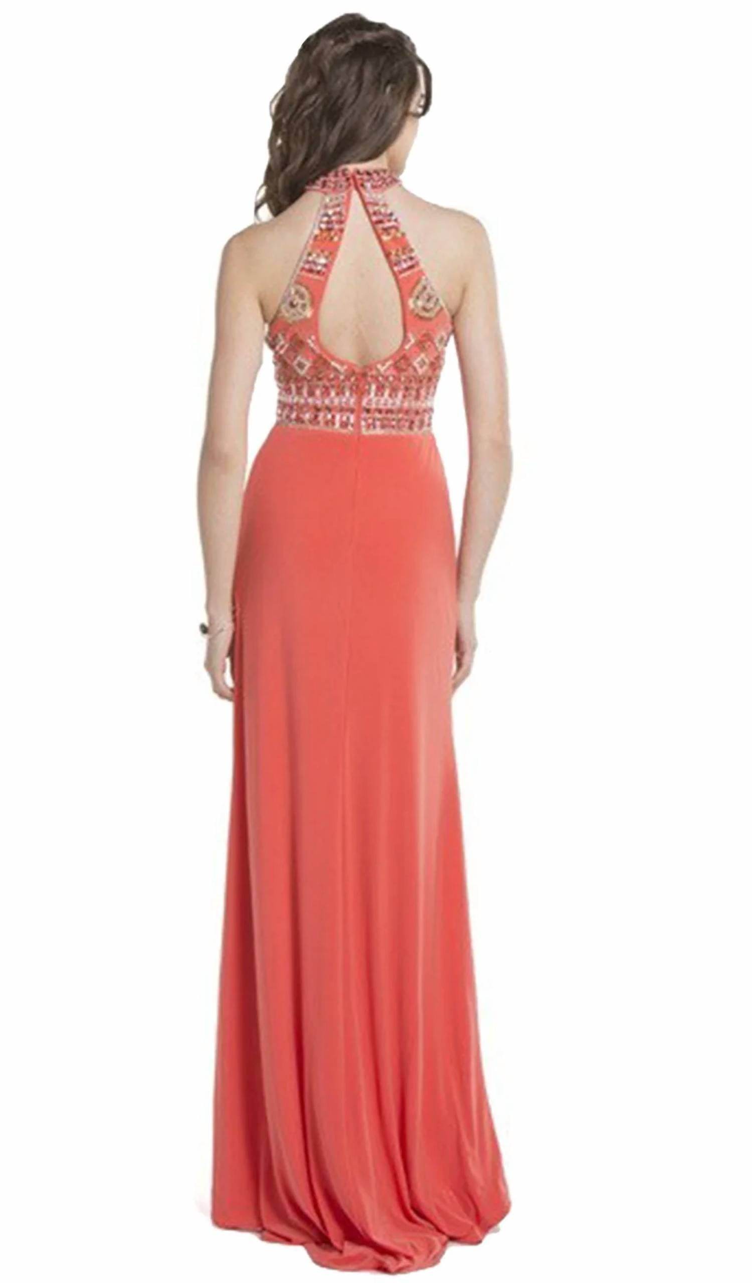 Aspeed Design - High Neck Beaded Bodice Jersey Gown - Rack Hunt -