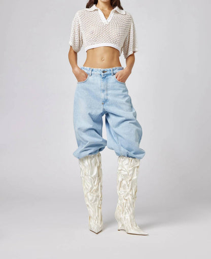 Pearl Crop Knit Top