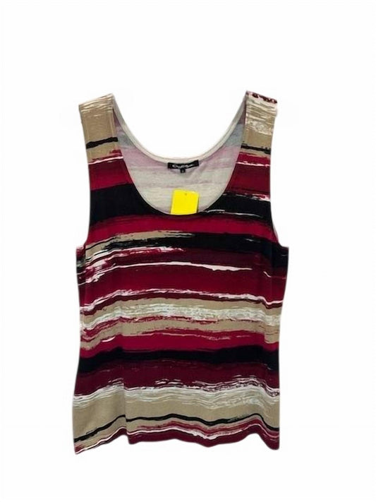 Women Brushstroke Pattern Shell Top