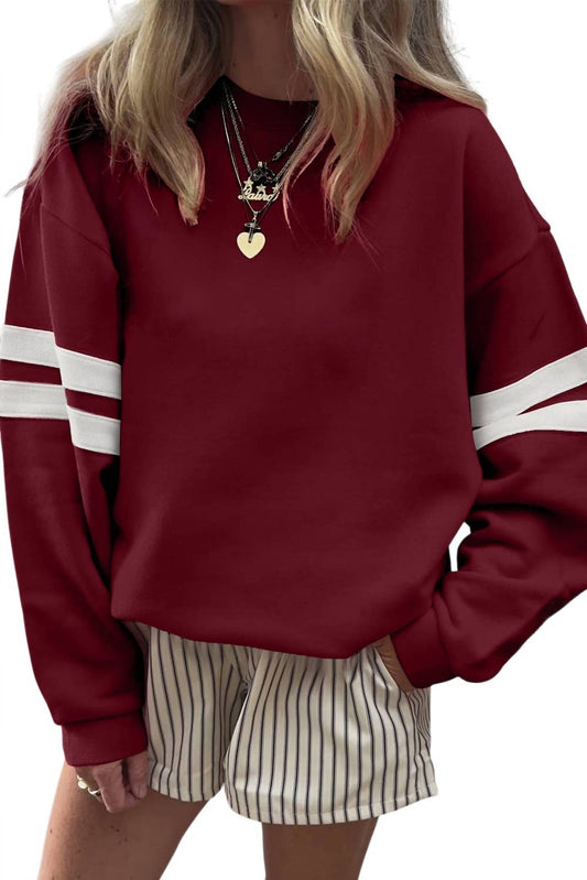 Varsity Striped Sweatshirt