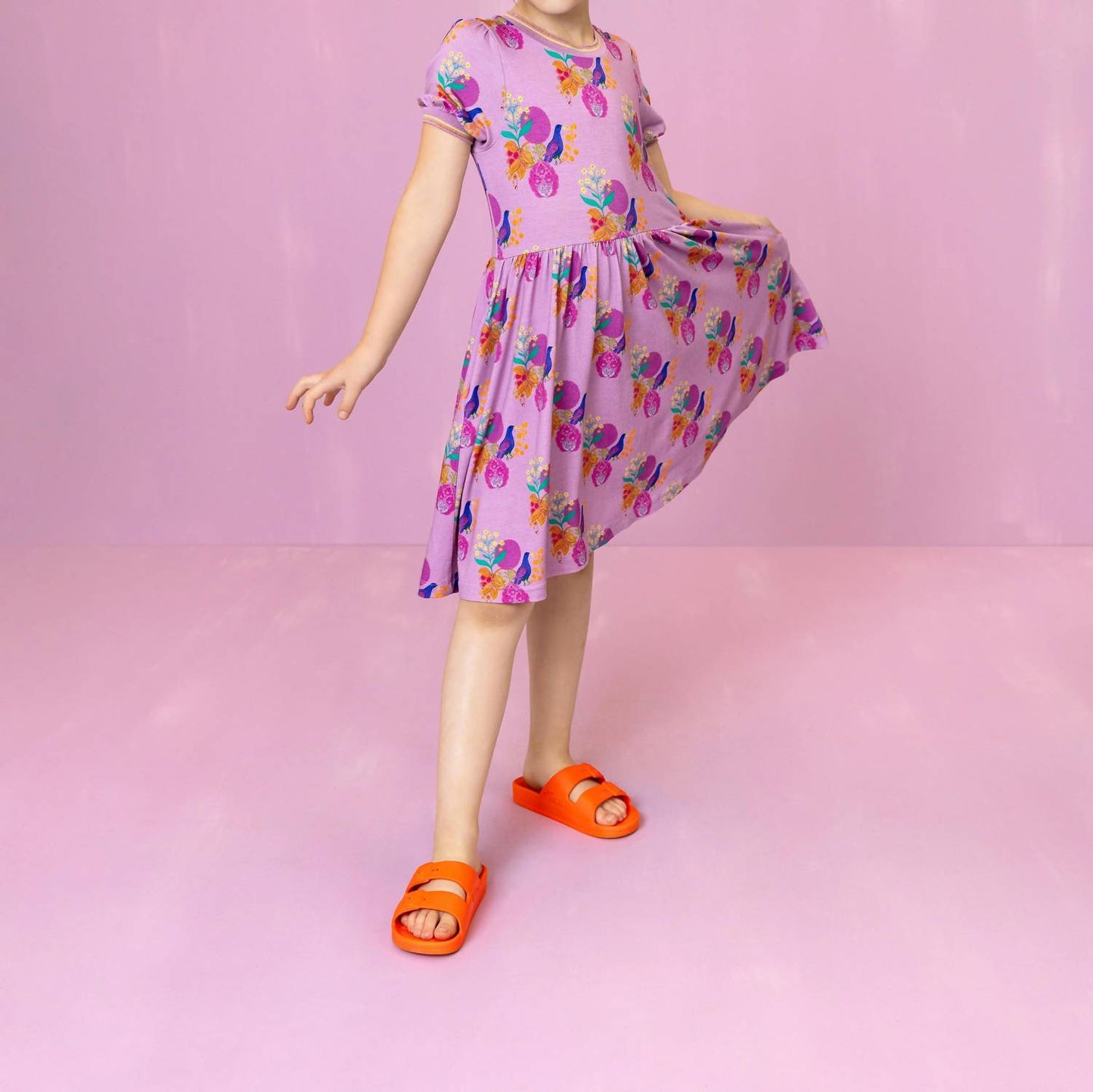 Girl's Djerry Bird And Fruit Dress