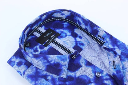 Tie Dye Jacquard Paisley Button Down Shirt