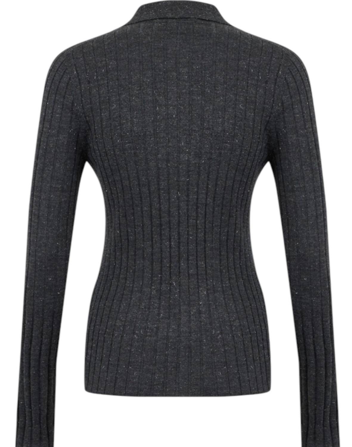 Women's Polo Style Neck Sweater