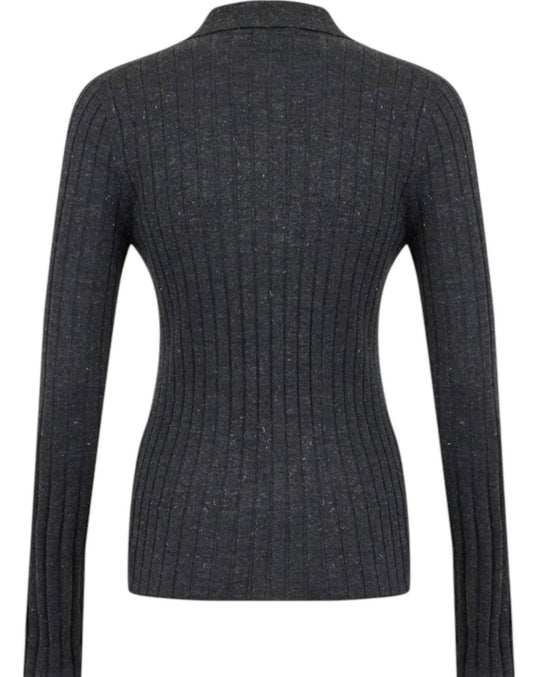 Women's Polo Style Neck Sweater
