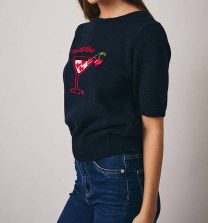Heartini Cocktail Sweater Top