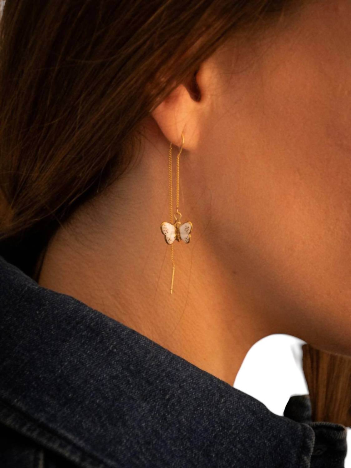 Nach - Women's Butterfly Long Earrings - Rack Hunt -