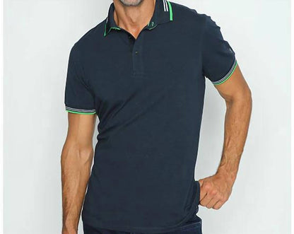 Polo With White And Green Trim