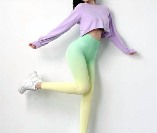 Rockstar Peach - Ode to Ombre Sculpting Leggings - Rack Hunt -