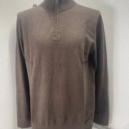 Men’s Washable Cotton-cashmere Half Zip Sweater