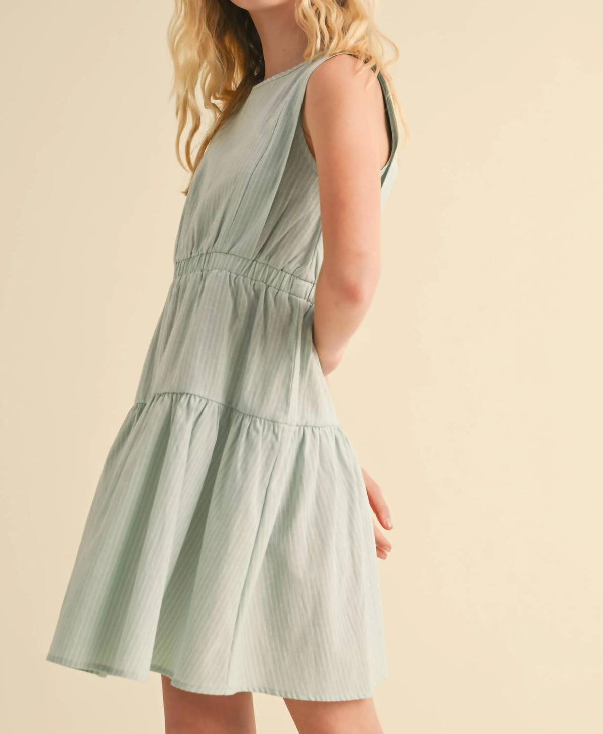 Girls Two Tier Knee Length Dress