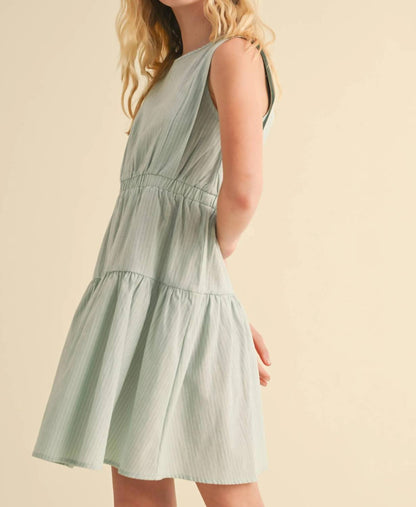 Girls Two Tier Knee Length Dress
