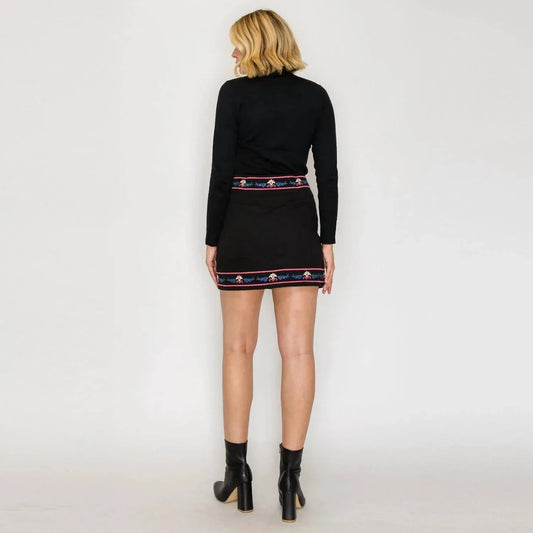 Love Wednesday - Embroidered Floral Mini Skirt - Rack Hunt
