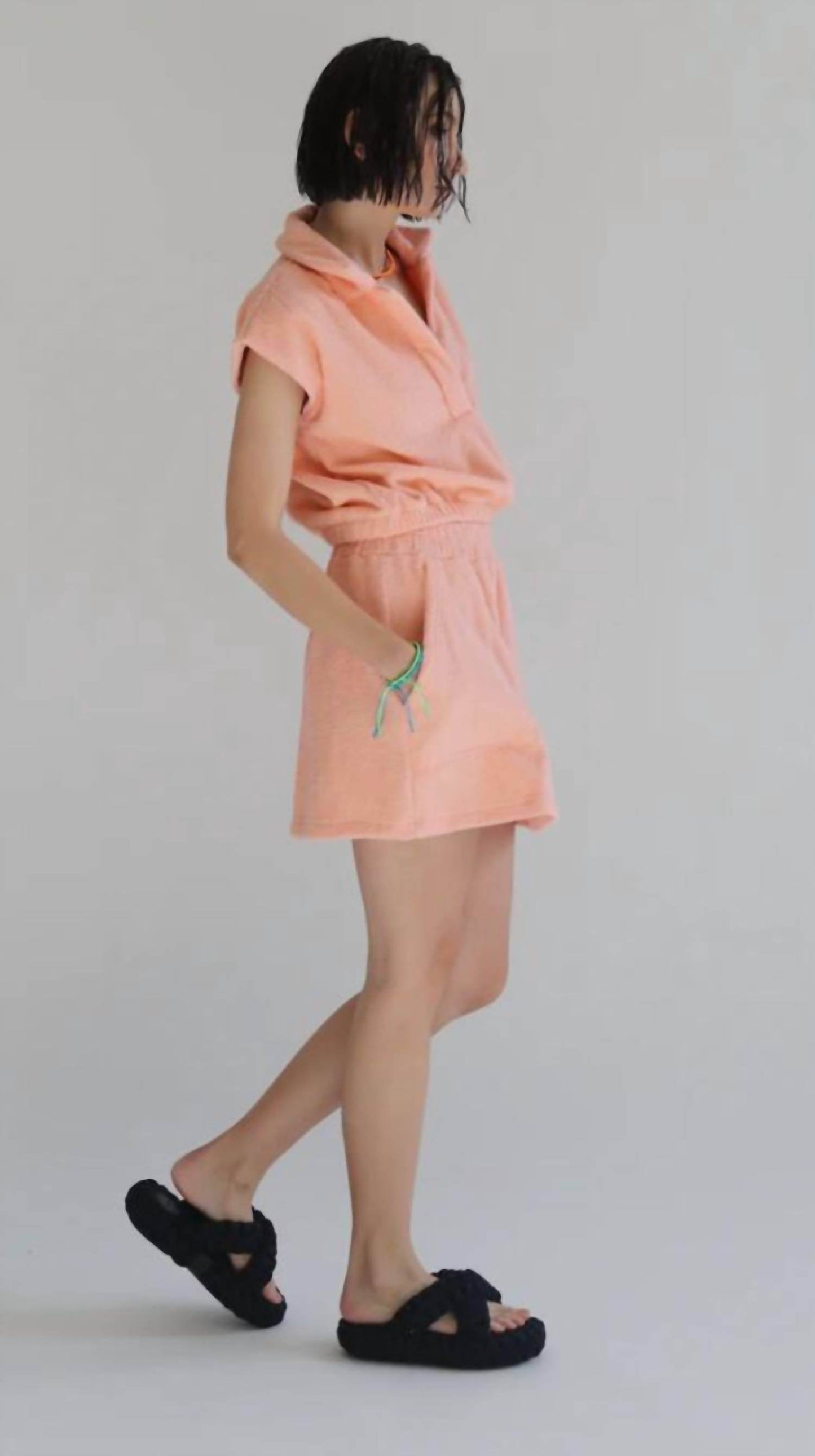 mantra - Irie Towel Collar Top - Rack Hunt -