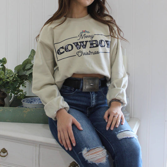 Merry Cowboy Christmas Sweatshirt