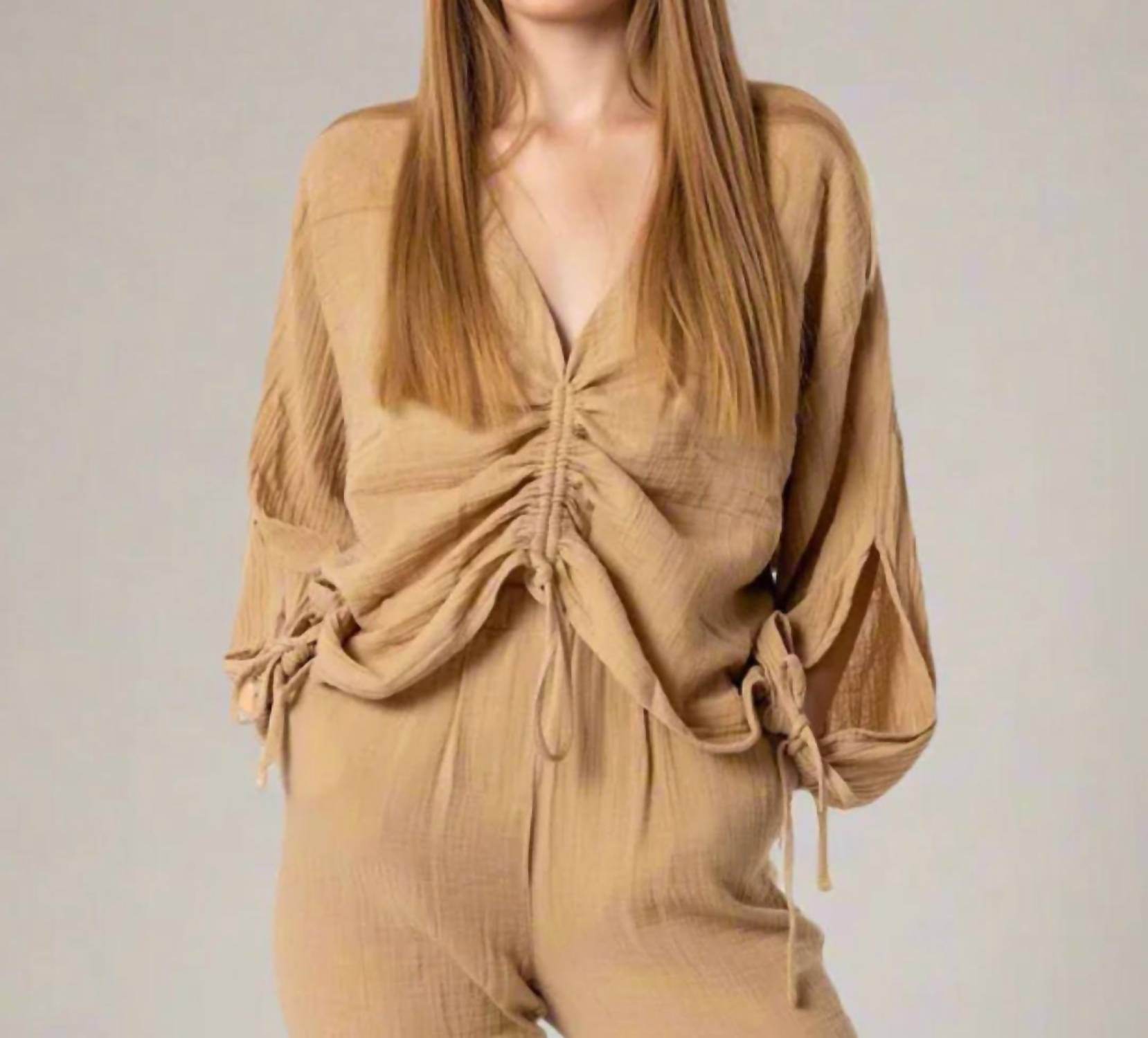 BLANCA - Camille Rutched Blouse - Rack Hunt -