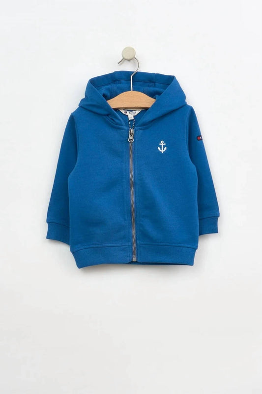 Baby's Nautical Cotton Zip Hoodie