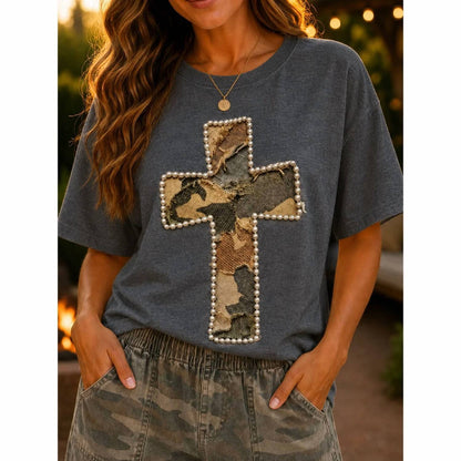Camo Cross Graphic Tee