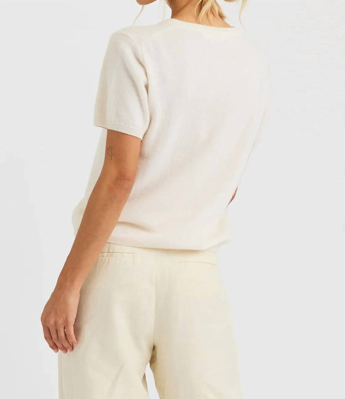 Jojo Cashmere Embroidered Tee