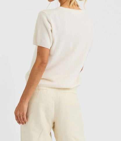 Jojo Cashmere Embroidered Tee