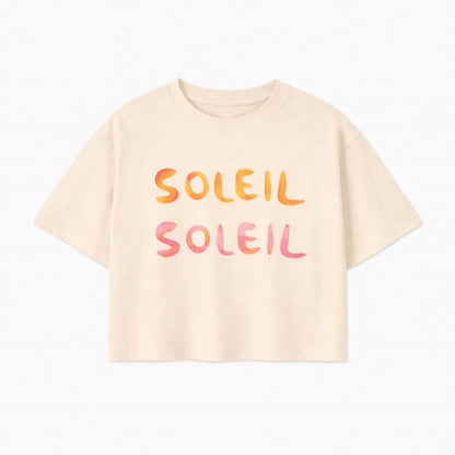 Soleil Soleil Boxy Crop Vintage Tee