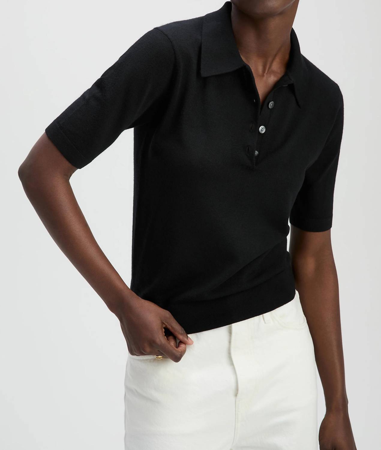 Refined Short Sleeve Polo Top