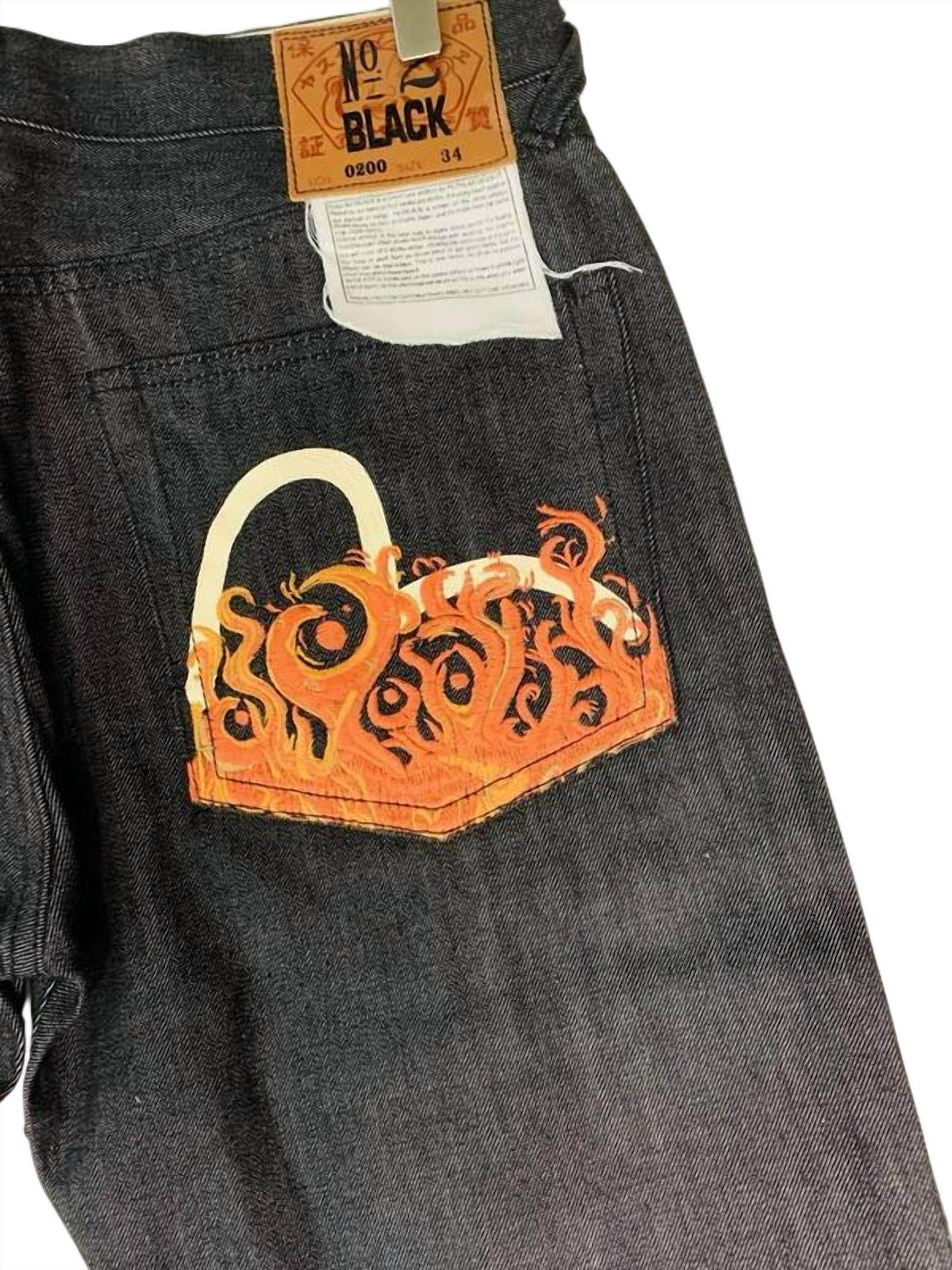 Evisu - Men Selvedge Baggy Jeans With Seagull Logo - Rack Hunt -