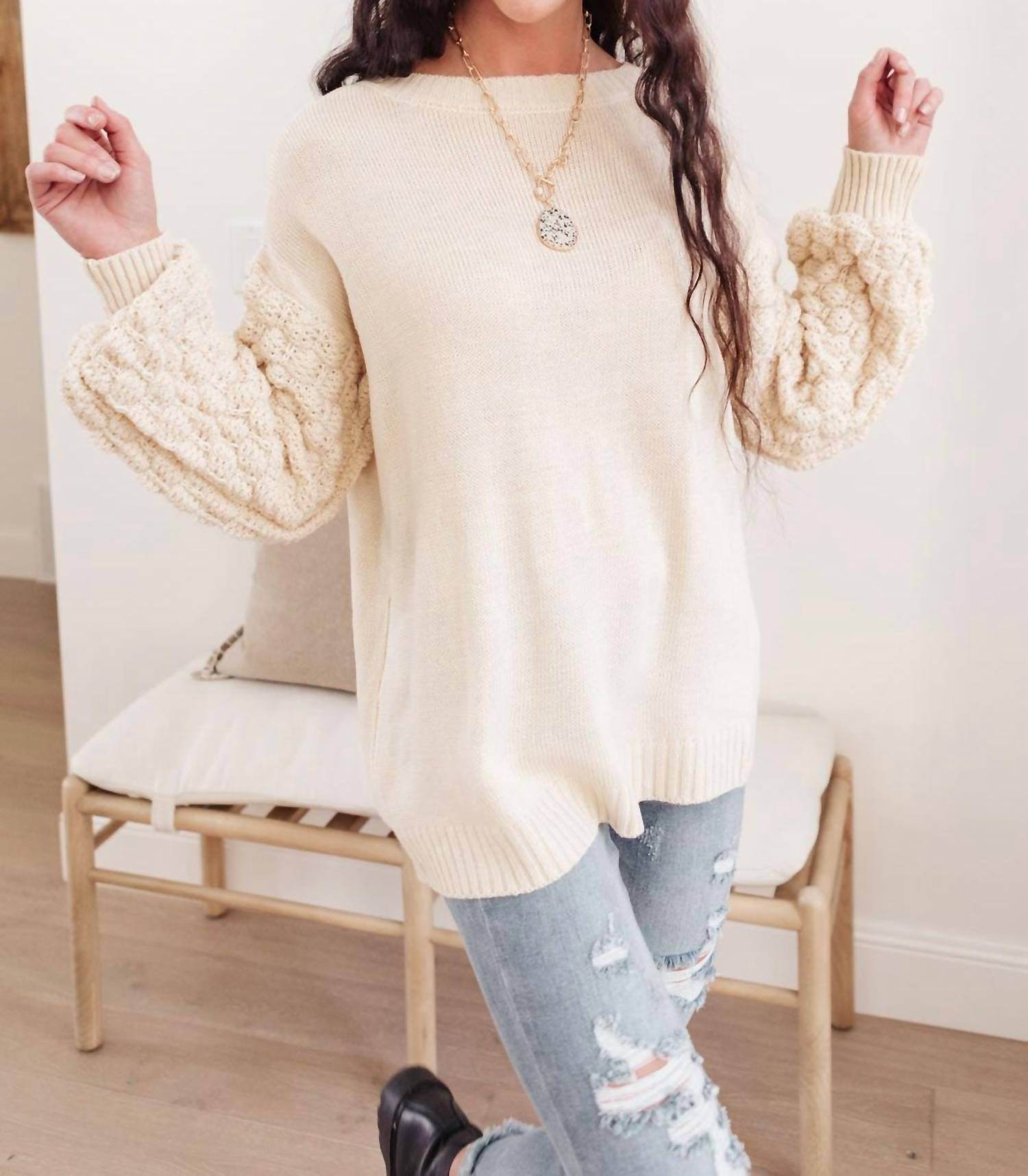 Ave Shops - Bubbly B Sweater - Rack Hunt -