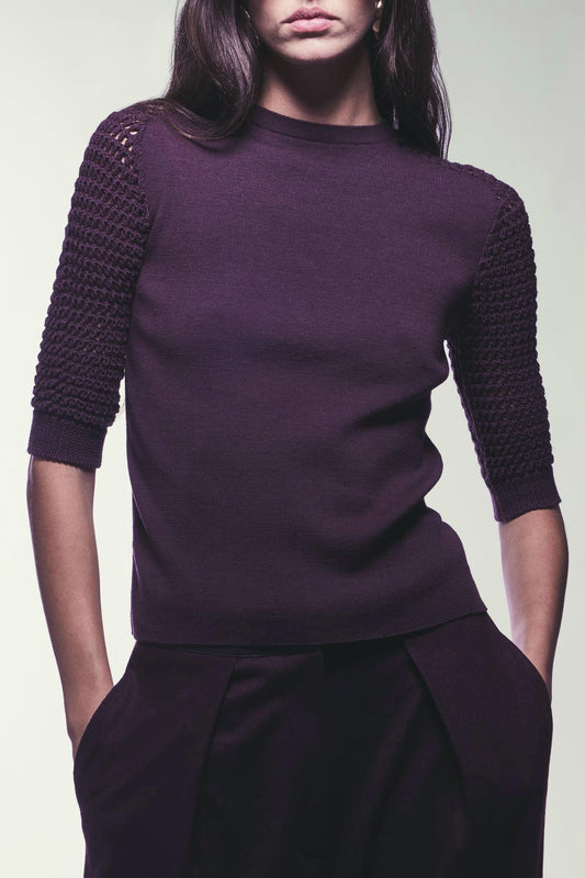 Nives Three Quarter Sleeve Sweater